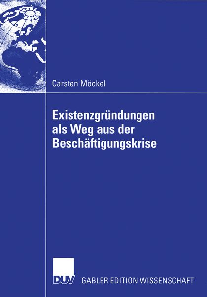 Produktbild: Existenzgr&uuml;ndungen als Weg aus der Besch&auml;ftigungskrise