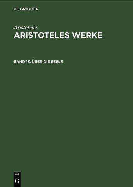 Produktbild: &Uuml;ber die Seele
