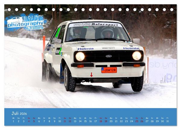 Produktbild: WRC Schweden White Open 2026 (Tischkalender 2026 DIN A5 quer), CALVENDO Monatskalender