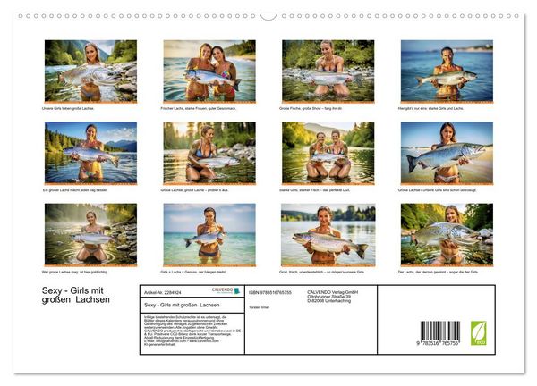Produktbild: Sexy - Girls mit gro&szlig;en Lachsen (hochwertiger Premium Wandkalender 2027 DIN A2 quer), Kunstdruck in Hochglanz