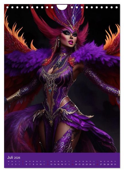 Produktbild: Drag Queens im Rampenlicht (Wandkalender 2026 DIN A4 hoch), CALVENDO Monatskalender