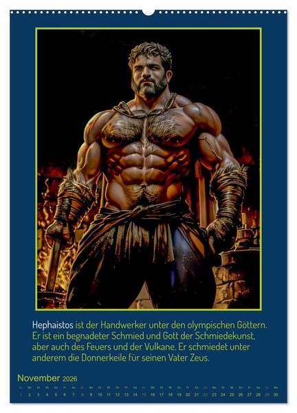 Produktbild: Olympische G&ouml;tter (hochwertiger Premium Wandkalender 2026 DIN A2 hoch), Kunstdruck in Hochglanz