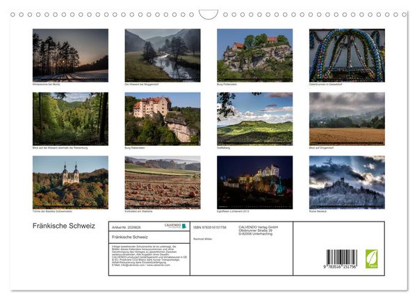 Produktbild: Fr&auml;nkische Schweiz (Wandkalender 2026 DIN A3 quer), CALVENDO Monatskalender