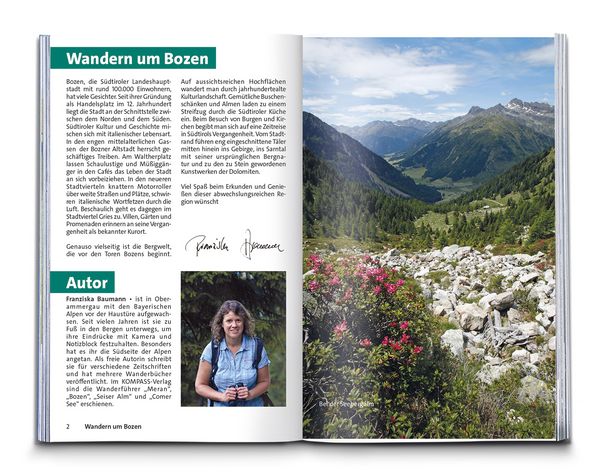 Produktbild: KOMPASS Wanderf&uuml;hrer Bozen, Sarntal, Ritten, Eppan, Kalterer See, Seiser Alm, Rosengarten, 55 Touren mit Extra-Tourenkarte