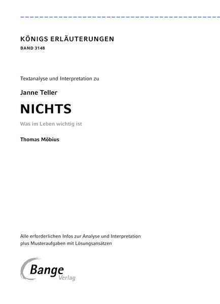 Produktbild: Nichts von Janne Teller