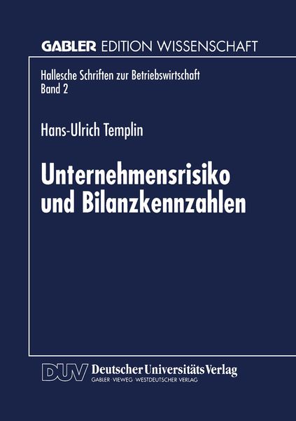 Produktbild: Unternehmensrisiko und Bilanzkennzahlen