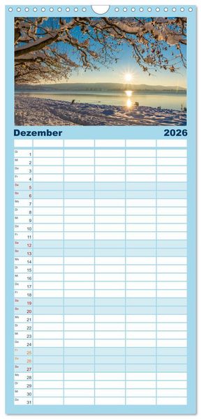Produktbild: Familienplaner 2026 - Magie des Bodensees mit 5 Spalten (Wandkalender, 21 x 45 cm) CALVENDO