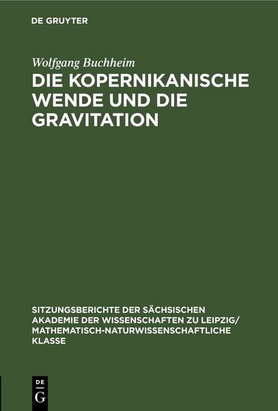 Produktbild: Die Kopernikanische Wende und die Gravitation