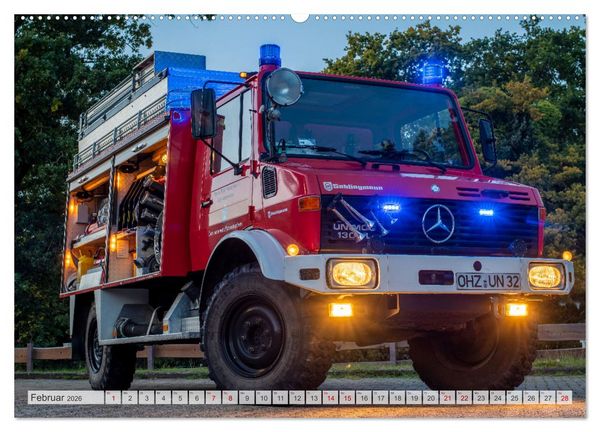 Produktbild: Die 4 UNIMOGS der Feuerwehr Schwanewede (Wandkalender 2026 DIN A2 quer), CALVENDO Monatskalender