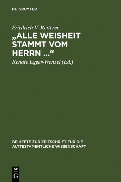 Produktbild: &bdquo;Alle Weisheit stammt vom Herrn &hellip;&ldquo;