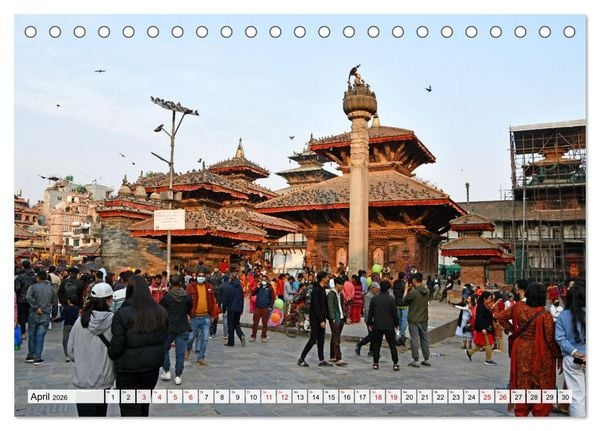 Produktbild: KATHMANDU, Nepals Hauptstadt (Tischkalender 2026 DIN A5 quer), CALVENDO Monatskalender