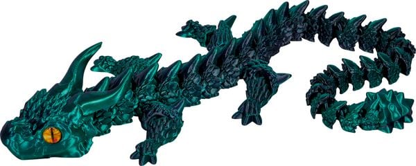 Riesen-Drache (dunkelgrün-schwarz) - Kristalltier