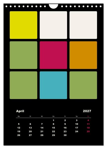 Produktbild: Fotokalender FARBFL&Auml;CHEN (Wandkalender 2027 DIN A4 hoch), CALVENDO Monatskalender