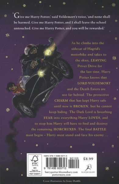 Harry Potter and the Deathly Hallows (Harry Potter #7) ((black and white  cover)) - Teaching Toys and Books