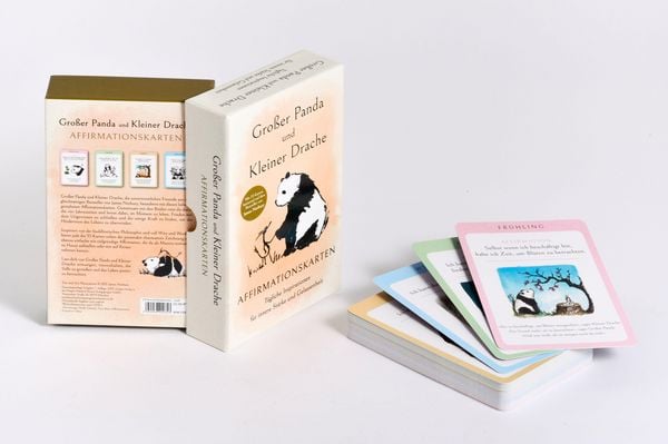 Produktbild: Gro&szlig;er Panda und Kleiner Drache Affirmationskarten