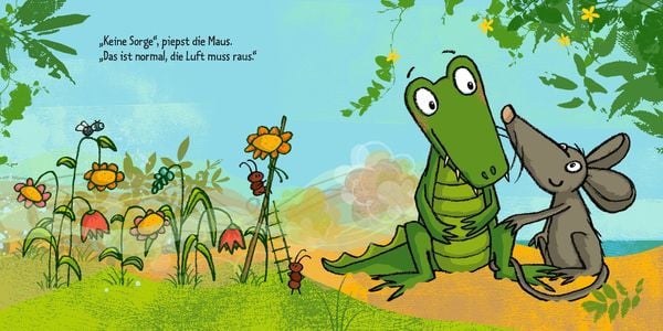 Das Krokodil pupst viel zu viel