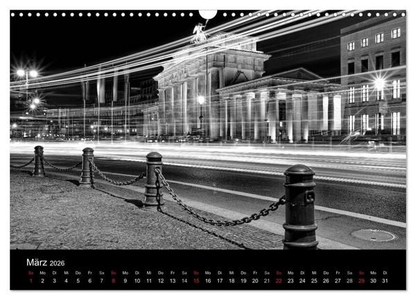Produktbild: Berlin Monochrome (Wandkalender 2026 DIN A3 quer), CALVENDO Monatskalender