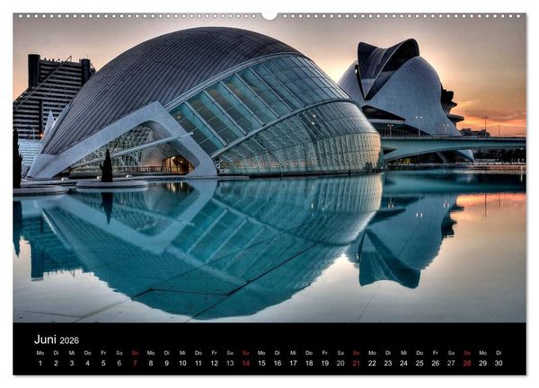 Produktbild: Moderne Architektur in Valencia (Wandkalender 2026 DIN A2 quer), CALVENDO Monatskalender