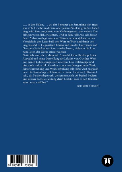 Produktbild: Goethe. Gedanken und Ausspr&uuml;che