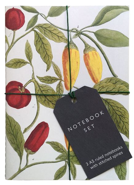 Produktbild: Botanical Art Notebook Set - Lemon, Chillis and Apples