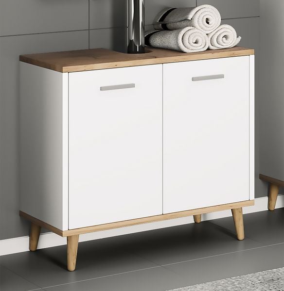 Produktbild: Holz Badm&ouml;bel Badunterschrank Waschbecken Landos