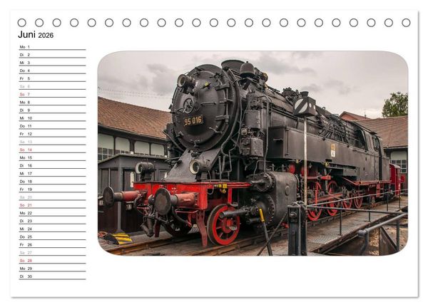 Produktbild: Unter Dampf - Dampflokromantik (Tischkalender 2026 DIN A5 quer), CALVENDO Monatskalender