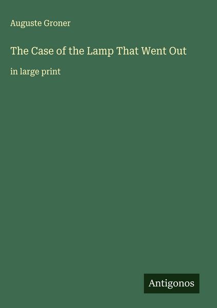 Produktbild: The Case of the Lamp That Went Out