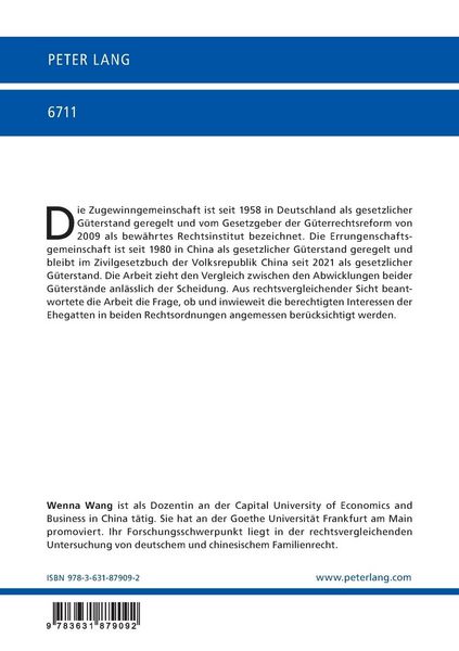Produktbild: Die Verm&ouml;gensauseinandersetzung bei Scheidung in Deutschland und in China