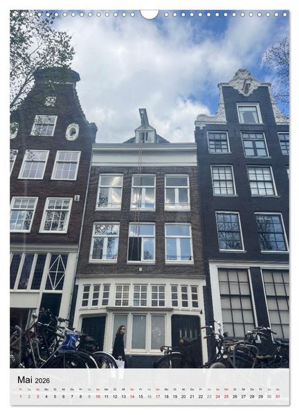 Produktbild: DIE GRACHTENSTADT AMSTERDAM (Wandkalender 2026 DIN A3 hoch), CALVENDO Monatskalender