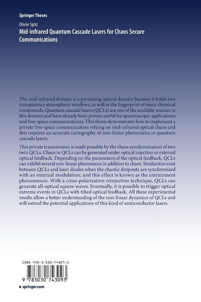 Produktbild: Mid-infrared Quantum Cascade Lasers for Chaos Secure Communications
