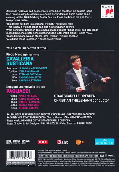 Produktbild: Mascagni - Cavalleria Rusticana/Leoncavallo - Pagliacci [2 DVDs]