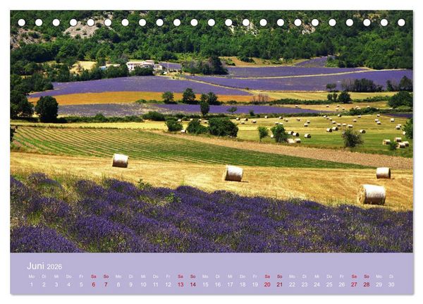 Produktbild: Die Farben der Provence... und der Duft des Lavendels... (Tischkalender 2026 DIN A5 quer), CALVENDO Monatskalender