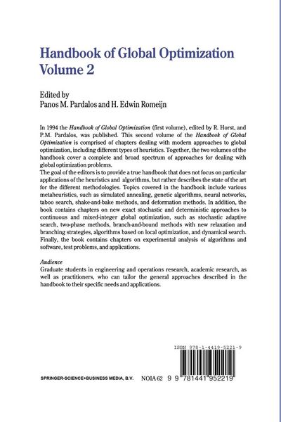 Produktbild: Handbook of Global Optimization