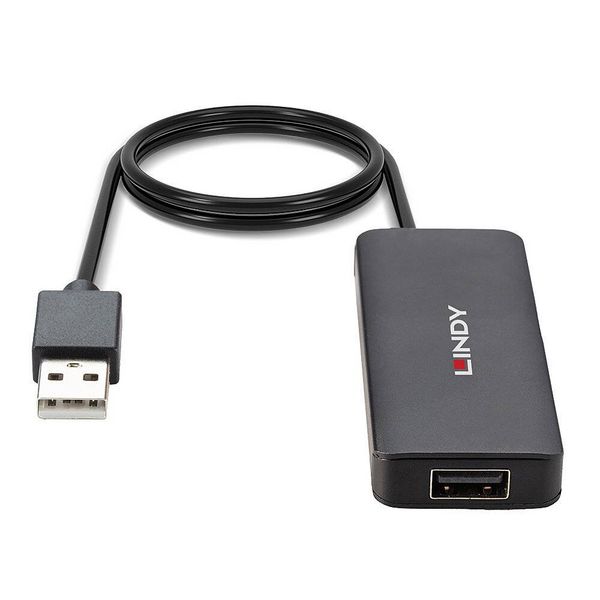 Produktbild: LINDY 42986 USB-Hub 4 Port USB-A USB 2.0 480MBit/s Schwarz 42986