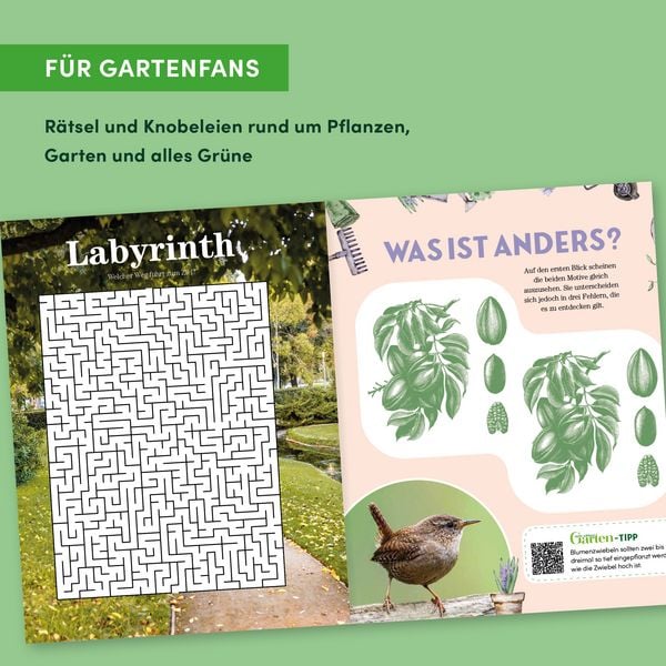 Produktbild: Das Garten-R&auml;tselbuch &ndash; Mit Profi-Tipps von "mein sch&ouml;ner Garten" f&uuml;r das ganze Jahr
