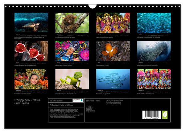 Produktbild: Philippinen - Natur und Fiesta (Wandkalender 2026 DIN A3 quer), CALVENDO Monatskalender