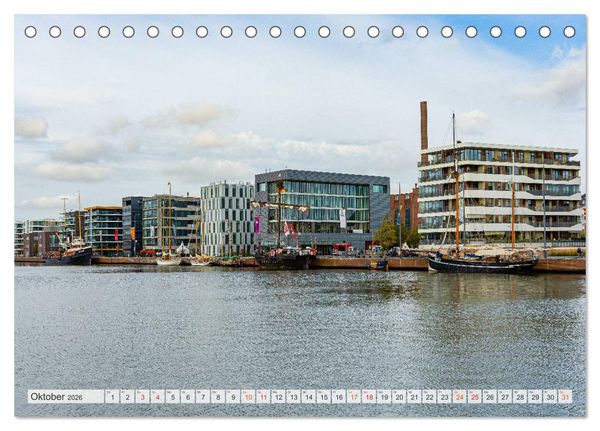 Produktbild: Bremerhaven Stadtansichten (Tischkalender 2026 DIN A5 quer), CALVENDO Monatskalender