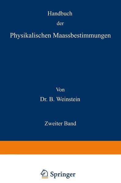 Produktbild: Handbuch der Physikalischen Maassbestimmungen