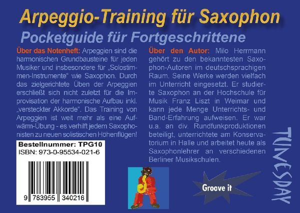 Produktbild: Arpeggio-Training f&uuml;r Saxophon - Pocketguide f&uuml;r Fortgeschrittene
