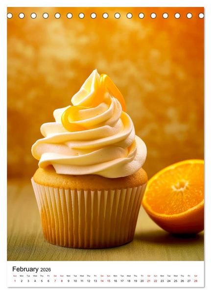 Produktbild: Yummy Cupcakes (Desk Calendar 2026 DIN A5 portrait), CALVENDO 12 Month DeskCalendar
