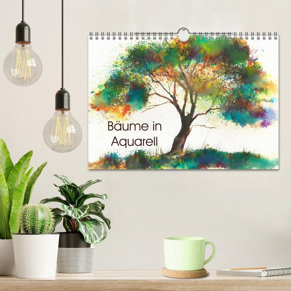 Produktbild: B&auml;ume in Aquarell (Wandkalender 2026 DIN A4 quer), CALVENDO Monatskalender
