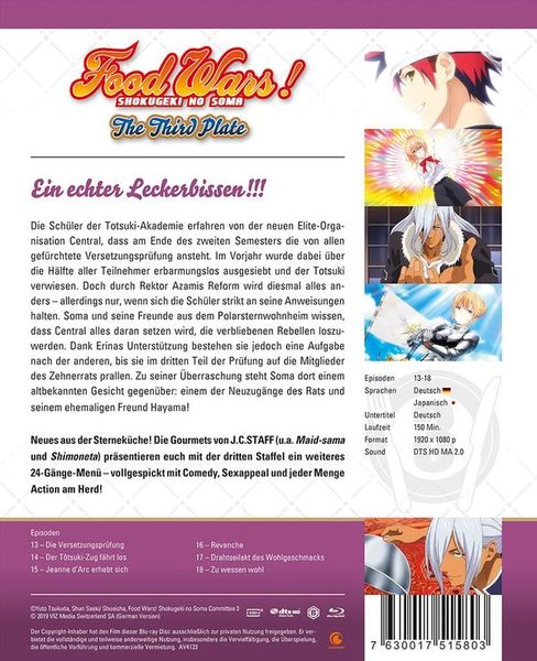 Produktbild: Food Wars! The Third Plate - 3. Staffel - Blu-ray 3