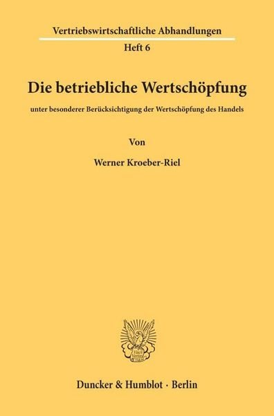 Produktbild: Die betriebliche Wertsch&ouml;pfung
