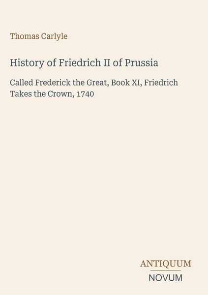 Produktbild: History of Friedrich II of Prussia