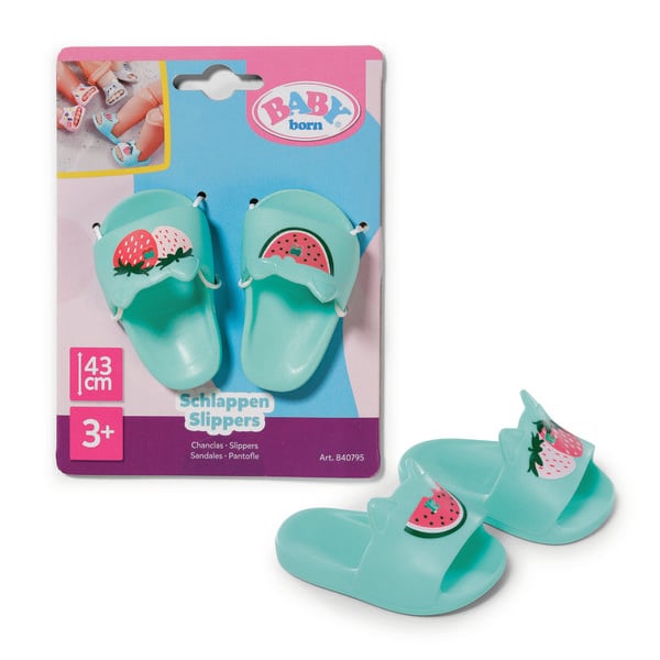 Produktbild: BABY born Schlappen 3 sort. 43cm