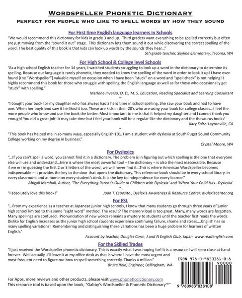 Produktbild: Wordspeller Phonetic Dictionary