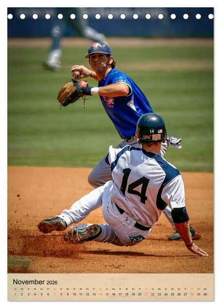 Produktbild: Baseball Power (Tischkalender 2026 DIN A5 hoch), CALVENDO Monatskalender