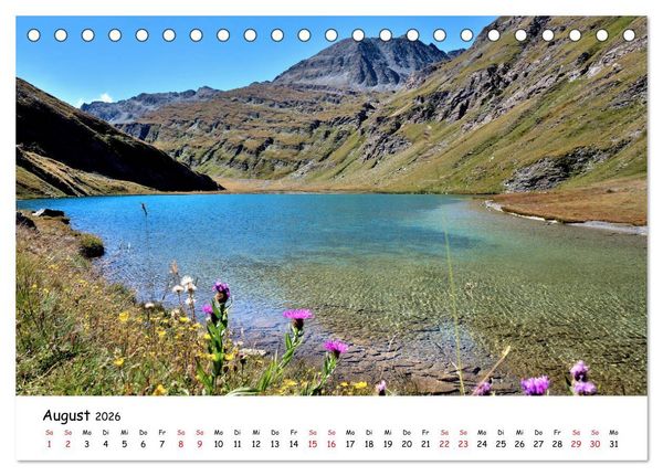Produktbild: Franz&ouml;sische Alpen - Route des Grandes Alpes (Tischkalender 2026 DIN A5 quer), CALVENDO Monatskalender