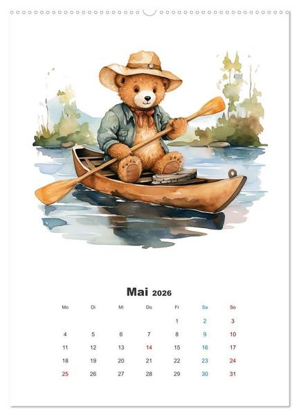 Produktbild: Petri Heil, Taddy! (hochwertiger Premium Wandkalender 2026 DIN A2 hoch), Kunstdruck in Hochglanz