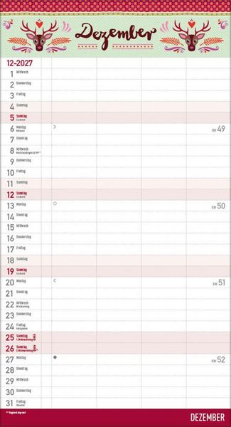 Produktbild: Familienplaner Vintage Zetteltasche 2027